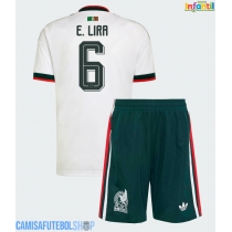 Camisa de time de futebol México Erik Lira #6 Replicas 2º Equipamento Infantil Mundo 2026 Manga Curta (+ Calças curtas)